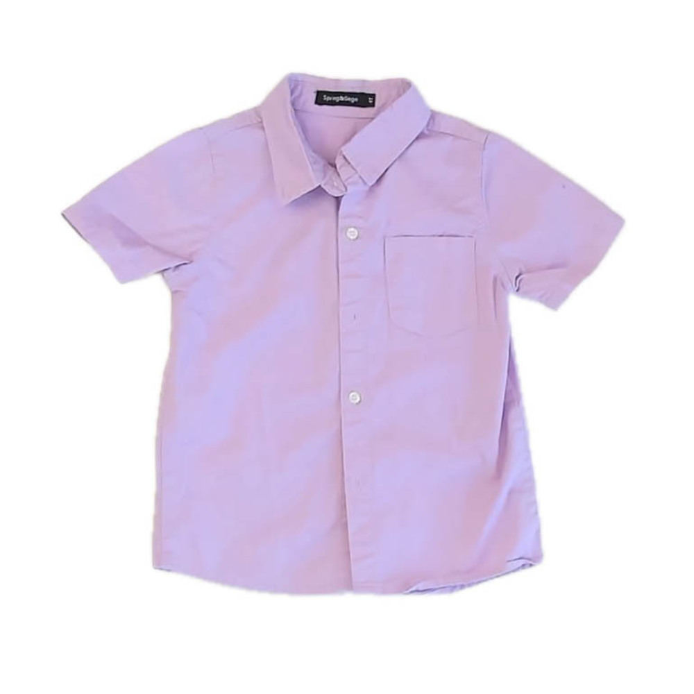 Spring & Gege Boys Purple Button Down Short Sleeve size: 4T